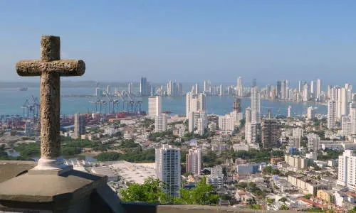 Arrival by sailboat in Cartagena, Colombia